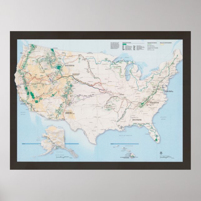 Affiche US National Trails System Map (2004) États-Unis (Devant)