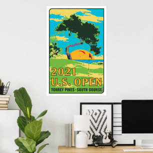 Affiche US open 2021 torrey pines sud course cadeaux