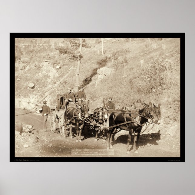 Affiche US Paymaster & Guards Fort Meade SD 1888 (Devant)