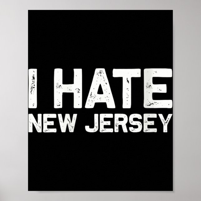 Affiche Us State Souvenir I Hate New Jersey V-neck  (Devant)