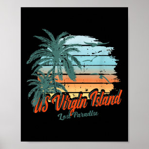 Affiche Us Virgin Island Beach St. Thomas Shirt Lost Parad