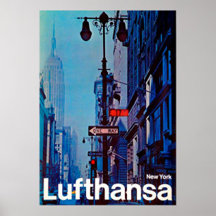 Affiche " USA : 1969/heute New York City - Lufthansa Reise