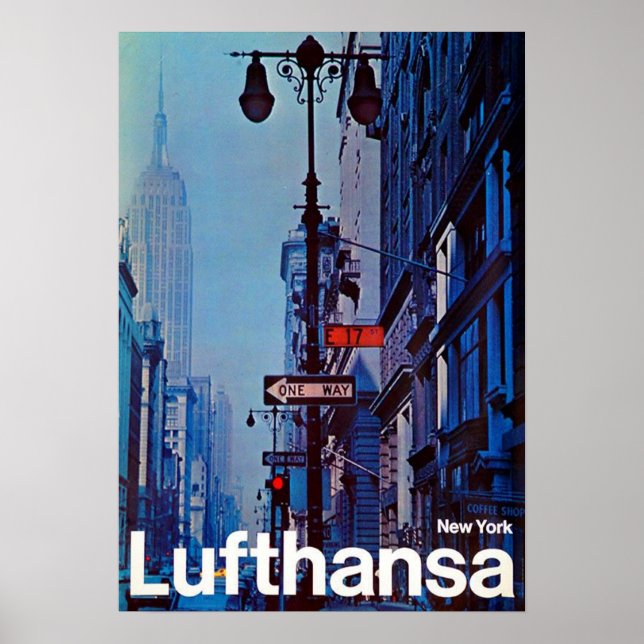Affiche " USA : 1969/heute New York City - Lufthansa Reise (Devant)