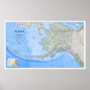 Affiche " USA: 1994/today Alaska - Detailed MAP ...
