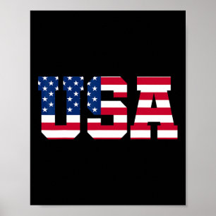 Affiche Usa 1 Drapeau américain patriotique Hommes Femmes