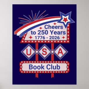 Affiche USA 250 personnalisé - Marquee Rétro Patriotique