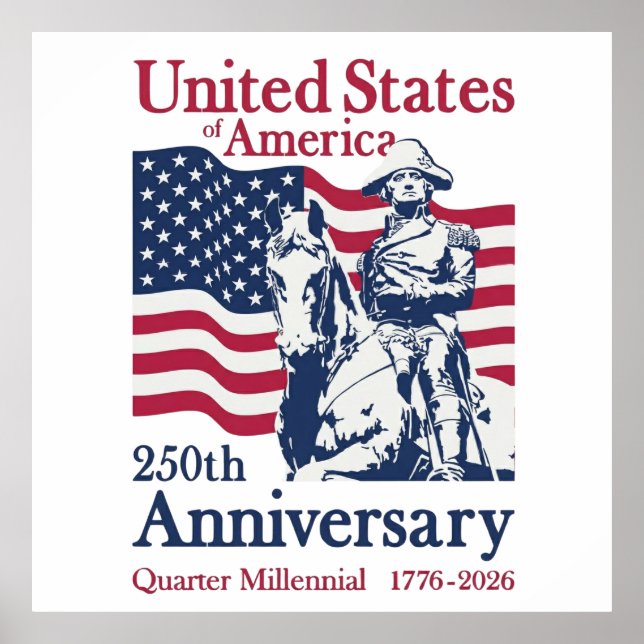 Affiche USA 250th Anniversary Semiquincentennial 1776-2026 (Devant)