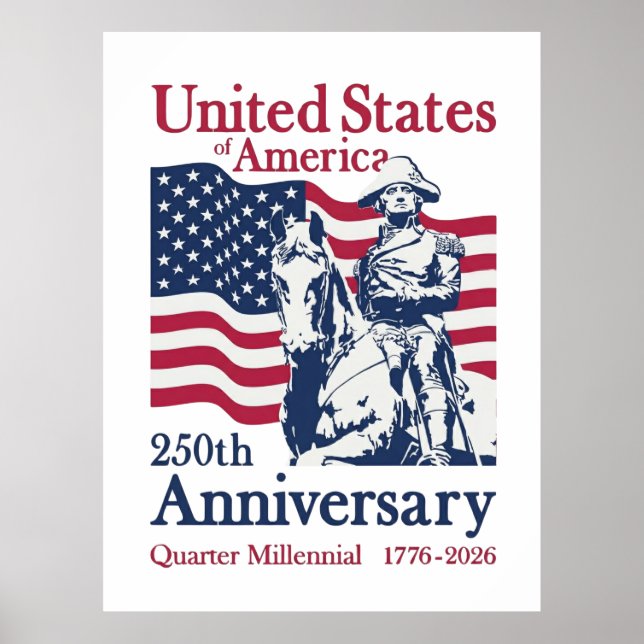 Affiche USA 250th Anniversary Semiquincentennial 1776-2026 (Devant)