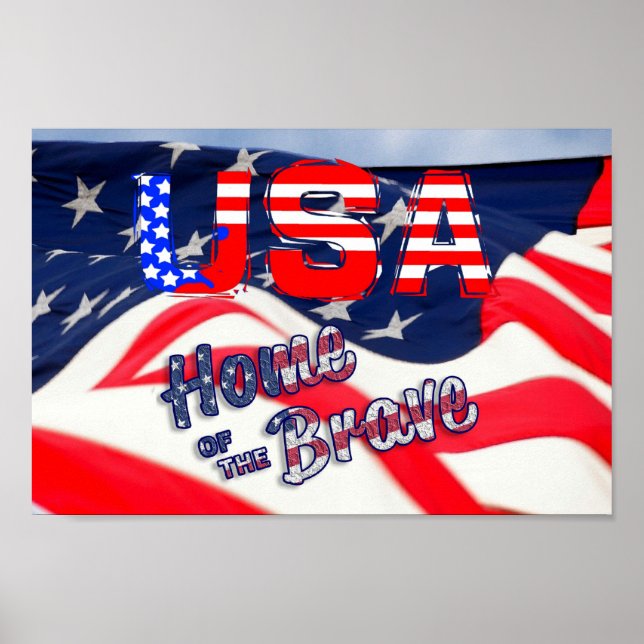Affiche USA Accueil du Brave Flag (Devant)