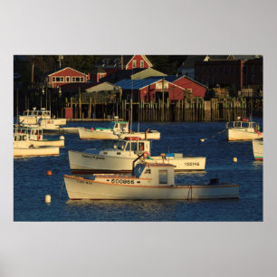 Affiche USA, Amérique du Nord, Maine, Bernard, Pêche