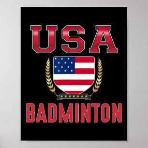 Affiche Usa Badminton