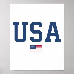 Affiche Usa Chemise Femmes Hommes Enfants Drapeau Américai