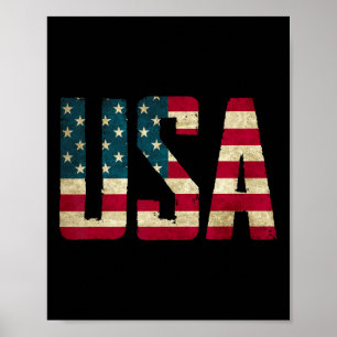 Affiche Usa Chemise Femmes Hommes Enfants Drapeau Américai
