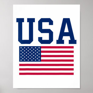 Affiche Usa Chemise Femmes Hommes Enfants Drapeau Américai