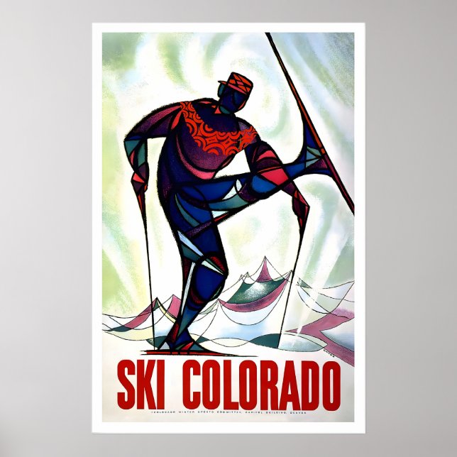Affiche USA Colorado Aspen Rocky Mountains Winter Sports (Devant)