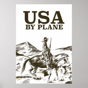 Affiche USA Cowboy Travel