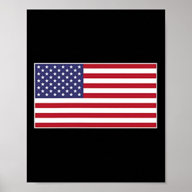 Affiche Usa Flag Chest Patch Star Spangled Banner American (Devant)