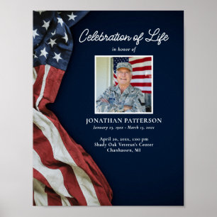 Affiche USA Flag Life Celebration Photo Télécharger Funéra