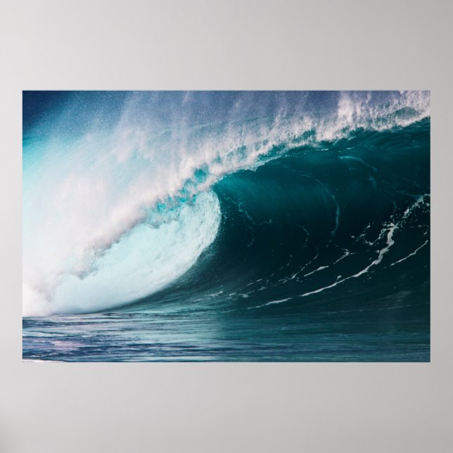 Affiche USA, Hawaii, Oahu, Large waves (Devant)