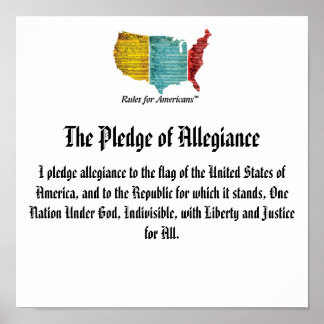 Affiche USA Logo Promdge of Allegiance
