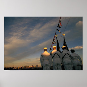 Affiche USA, Massachusettes, Boston. Couleur de la marine 