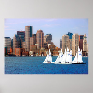 Affiche USA, Massachusetts. Boston Waterfront Skyline 4