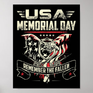Affiche Usa Memorial Day Tee Pour Hommes Femmes