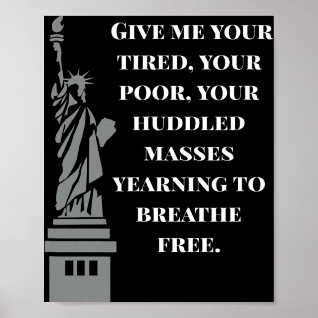 Affiche Usa New Colossus Statue Of Liberty Anti-racism  (Devant)
