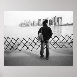 Affiche USA, NEW YORK : La ville de New York à bord du st