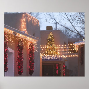 Affiche USA, Nouveau Mexique, Père Noël Fe : Canyon Road G