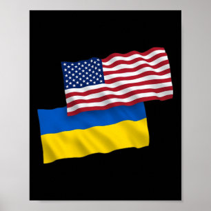 Affiche Usa pour l'Ukraine - Vêtements Ukraine Fort
