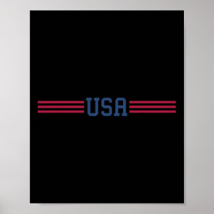 Affiche Usa T Chemise Femmes Hommes Patriotique Américain