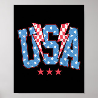 Affiche Usa T Shirt Patriotic American Flag Men Women Kids