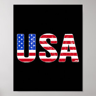 Affiche Usa T Shirt Patriotique Drapeau Américain Hommes F