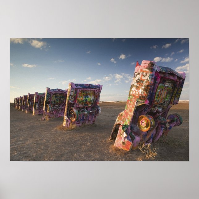 Affiche USA, TEXAS, zone de Panhandle, Amarillo : Cadillac (Devant)