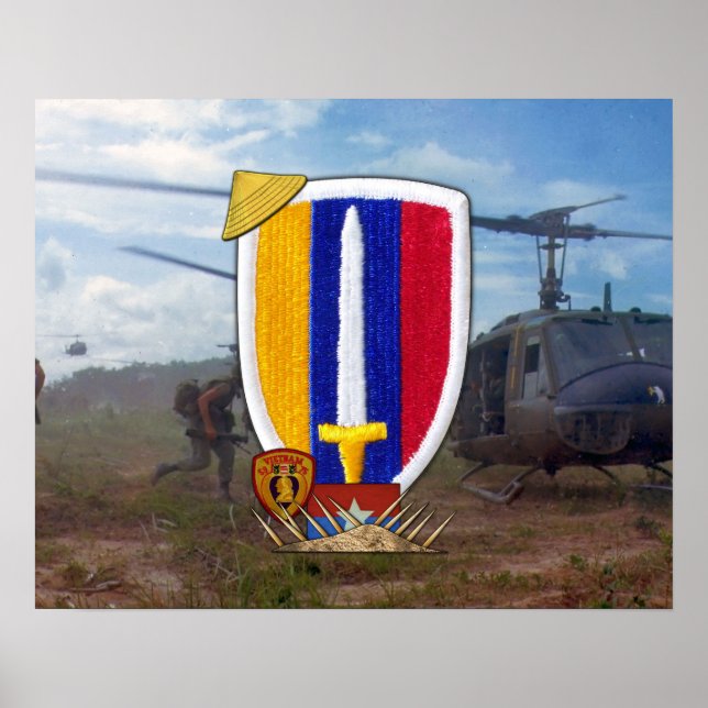 Affiche USARV Army Support Command Vietnam Nam War (Devant)