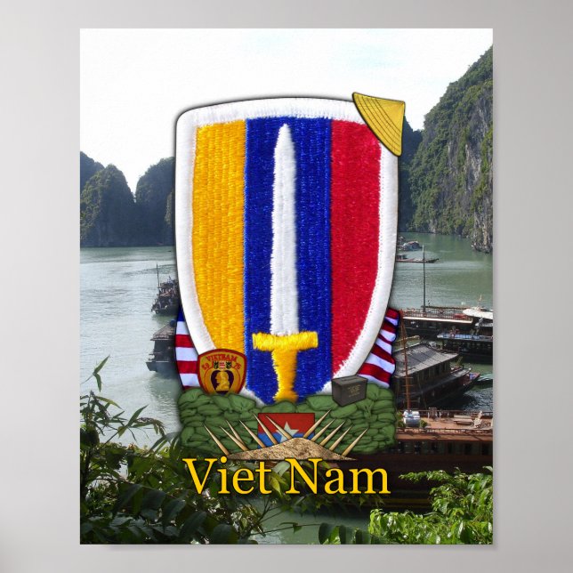 Affiche USARV Vietnam Nam War Patch Imprimer (Devant)