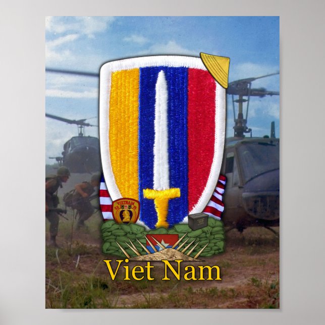 Affiche USARV Vietnam Nam War Patch Imprimer (Devant)