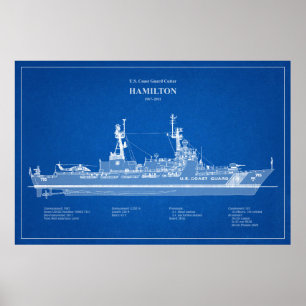 Affiche USCG Cutter Hamilton whec-715 - ABD