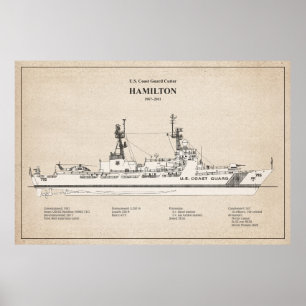 Affiche USCG Cutter Hamilton whec-715 - SBD