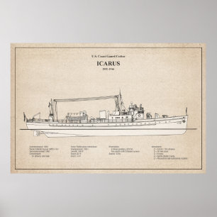 Affiche USCG Cutter Icarus wpc-110 - SBD