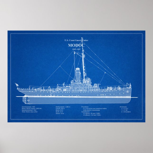 Affiche USCG Cutter Modoc wpg-46 - ABD (Devant)