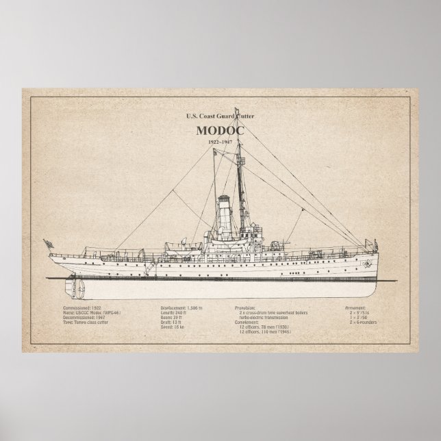 Affiche USCG Cutter Modoc wpg-46 - SBD (Devant)