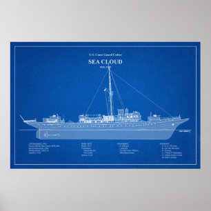 Affiche USCG Cutter Sea Cloud wpg-284 - ABD