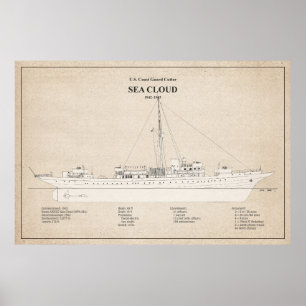 Affiche USCG Cutter Sea Cloud wpg-284 - SBD