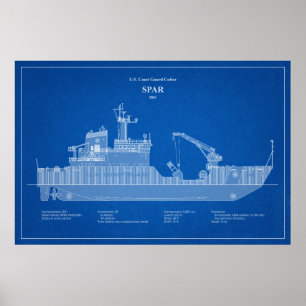 Affiche USCG Cutter Spar wlb-206 - ABD