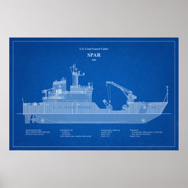 Affiche USCG Cutter Spar wlb-206 - ABD (Devant)