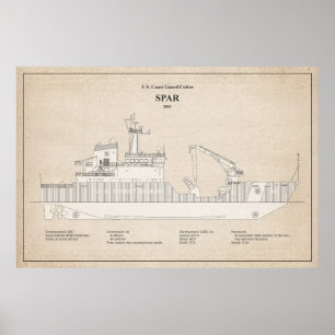 Affiche USCG Cutter Spar wlb-206 - SBD