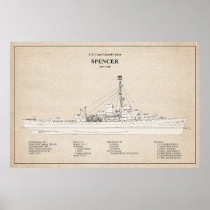 Affiche USCG Cutter Spencer wpg-36 - SBD