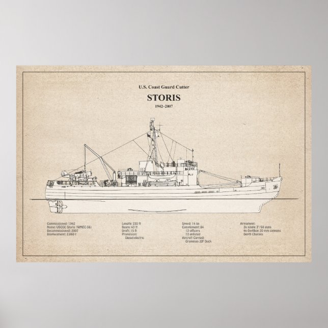 Affiche USCG Cutter Storis wmec-38 - SBD (Devant)